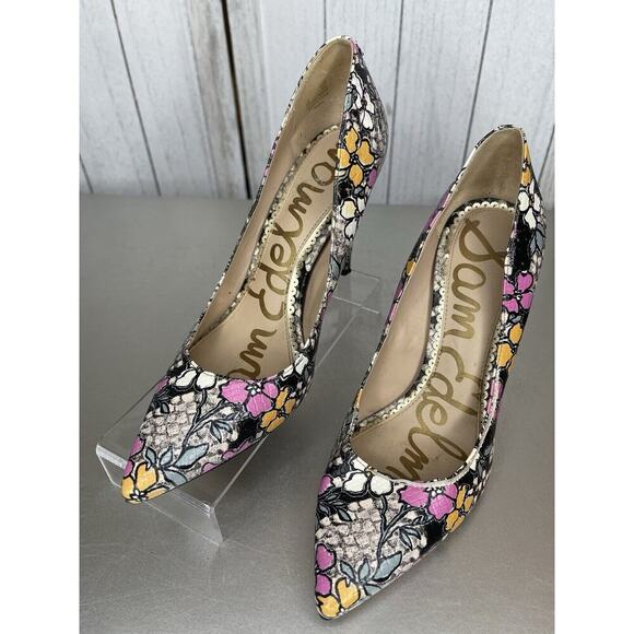 Sam Edelman Heels Colorful Floral Womans Size 6 Party Cocktail Slip On - Picture 2 of 6